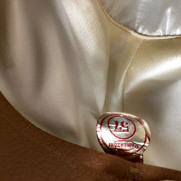 Vtg Ramenzoni Brazilian Rio Grande do Sul Hat Men Green Military Pin Pinched 57 - Picture 15 of 15